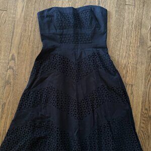White House Black Market Eyelet Strapless Dress